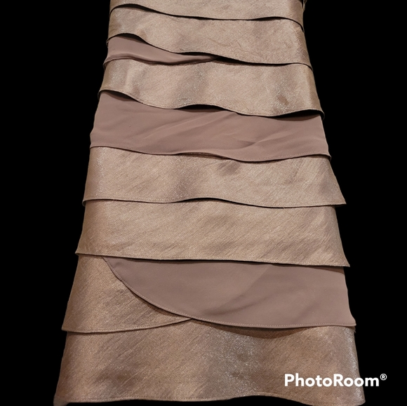 NWOT SLfashions 12 Party Dress Stoned Collar Waves of Organza - Picture 14 of 15